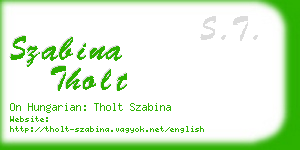 szabina tholt business card